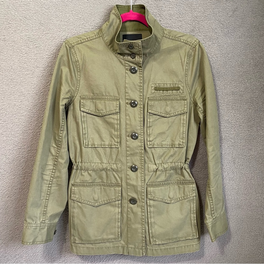 Madewell Castskills Green Jacket Womens Sz M Utility Cargo Safari
